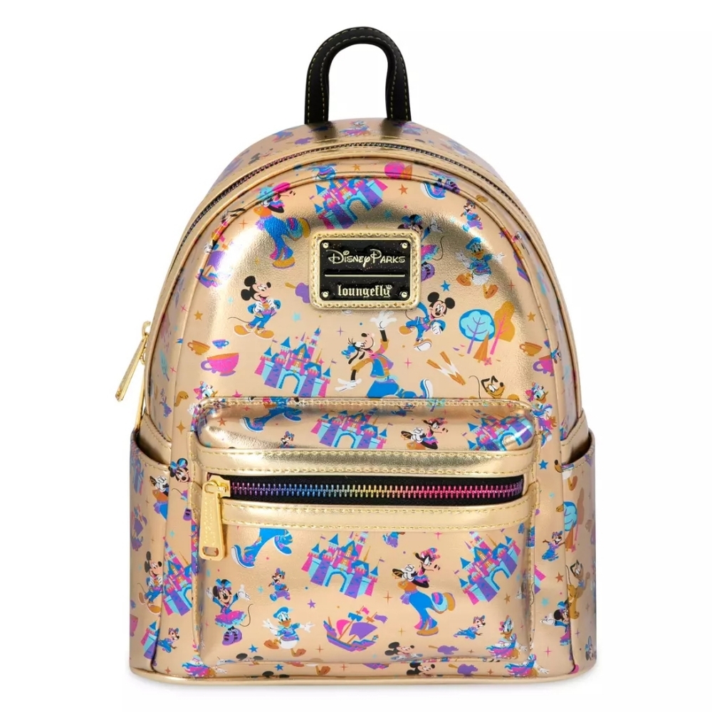 Micky Mouse And Friends Loungefly Mini Backpack Disneyland 70th Anniversary